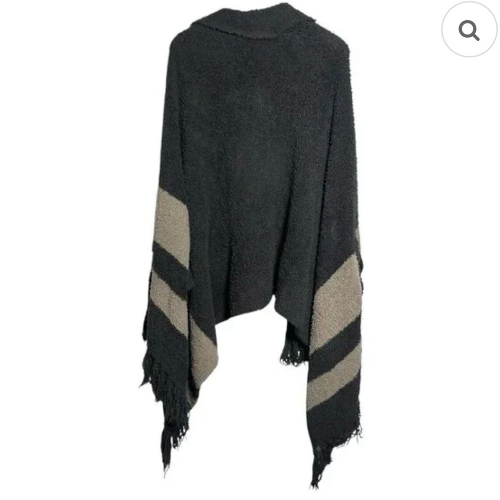 $121 Barefoot Dreams Cozy Malibu Wrap Poncho Sweater Cardigan - Picture 3 of 5